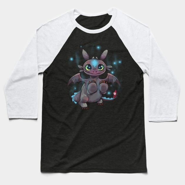 Tiny Dragon Baseball T-Shirt by G3ny